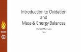 Introduction to Oxidation and Mass & Energy Balances · Introduction to Oxidation and Mass & Energy Balances Michael Mannuzza. OBG. IT3/HWC. Baltimore 2014. IT3/HWC. Baton Rouge,