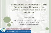 APPROACHES TO DETERMINING AND …ggim.un.org/ggim_20171012/docs/meetings/International...APPROACHES TO DETERMINING AND REPRESENTING GEOGRAPHICAL UNITS, INCLUDING GEOCODING FOR STATISTICS