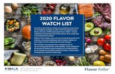 2020 FLAVOR WATCH LIST · 2020-01-21 · a flavor mapping methodology that trends flavors from novel idea to everyday pantry staple. FONA’s Flavor Radar uses a mix of current data
