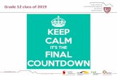 Grade 12 class of 2019 - German International School Cape Towndsk.co.za/PDFdownloads/Grade12AssemblyInfo.pdf · Prelim Exams Final Exams Release of marks Remark application Supplementary