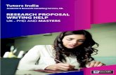 Master’s Dissertation Research Proposal Writing and Editing Service- TutorsIndia.com