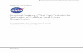 Structural Analysis of Test Flight Vehicles for …...June 201 NASA/TM 201 -220 88 Structural Analysis of Test Flight Vehicles for Application of Multifunctional Energy Storage System