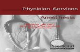 Physician Services - Wisconsin · 2014-01-13 · The Anesthesia section of the Physician Services Handbook includes information for anesthesiologists and physician clinics regarding