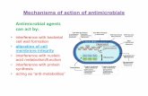 Antimicrobial agents can act by - University of British ...med-fom-apt.sites.olt.ubc.ca/files/2016/02/Antimicrobials-2.pdf · • acting as “anti-metabolites” ... Antimicrobial