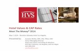 Hotel Values & CAP Rates · - 1 - F F F F F F F F Hotel Values & CAP Rates Meet The Money® 2014 May 7, 2014 –Sheraton Gateway Hotel Los Angeles Presented by: Suzanne Mellen, MAI,