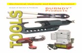 Scope of Service & Products BURNDY Products 1-800-346-4175 1-800-346-4175 BURNDY ® Products BURNDY ® Products. 60-Ton Remote Operated Hydraulic Tool Nest hinge allows fully open