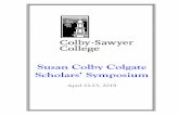 April 18-19, 2017 Susan Colby Colgate · Cleveland Colby Colgate Archives Susan Colgate Cleveland Library/Learning Center 12:10-1:40 p.m. Child Development Posters Psychology Capstone