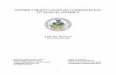 POTTER COUNTY COURT OF COMMON PLEAS · POTTER COUNTY COURT OF COMMON PLEAS 55th JUDICAL DISTRICT LOCAL RULES Revised April 18, 2019 President Judge, Stephen Minor Judge’s Chambers