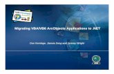 Migrating VBA/VB6 ArcObjects Applications to · 2009-04-02 · Schedule Todayypgpp we will cover providing practical experience in migrating ArcObjects code from VBA/VB6 to .NET –