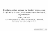 Bootstrapping secure by design processes in a low-process, peer … · 2017-11-23 · Bootstrapping secure by design processes in a low-process, peer-to-peer engineering organization