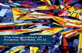 The Inauguration of Andrew Rehfeld, Ph.D. · Andrew Rehfeld, Ph.D. as the Tenth President of Hebrew Union College — Jewish Institute of Religion S˜˚˛˝˙, Oˆˇ˘ 27, 2019;”a,
