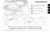Operation Manual - Brother · the back of the operation manual to inspect and adjust the machine yourself. If the problem persists, please consult your local authorized Brother dealer.