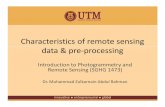 L09 - Characteristics of remote sensing data - Pre-processing · Radiometric correction: Correction of Instrumentation Errors • The concept and procedures: – Mismatches can be