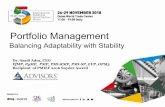 Portfolio Management - The Big 5 ... Portfolio Management Balancing Adaptability with Stability Dr. Saadi Adra, CEO PfMP, PgMP, PMP, PMI-RMP, PMI-SP, EVP, OPM3 Recipient of PMIEF 2016