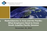 Redundancies in Asia and the Pacific: What Employers Need ......• Redundancy = dismissal where “employer no longer wishes the employee’s job to be done by anyone” (i.e., removal