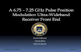 A 6.75 – 7.25 GHz Pulse Position Modulation Ultra-Wideband … · 2009-12-14 · A 6.75 – 7.25 GHz Pulse Position Modulation Ultra-Wideband Receiver Front End. David DuRussel.