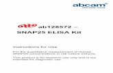 SNAP25 ELISA Kit ab128572...ab128572 – SNAP25 ELISA Kit Instructions for Use For the quantitative measurement of Human SNAP25 concentrations in cell culture extracts. This product