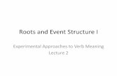 Roots and Event Structure I - Linguistic Society of America · 2019-09-24 · Subject-verb relatedness 2.3 2.2 Verb-object relatedness 2.9 3.0 Subject-object relatedness 2.7 2.7 McKoon