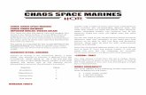 CODEX: CHAOS SPACE MARINES CODEX: CHAOS DAEMONS points as in WH40K. Place the summoned daemon within