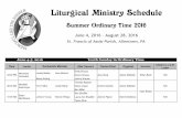 St. Francis of Assisi Church - Liturgical Ministry Schedule · 2020-01-03 · Time Lector Altar Servers Cantor/Choir Organist Sacristan Children's L.O.W. Leader Kaylee Frey (NEW)