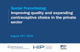 Social Franchising: Improving quality and expanding ... · franchisee quality and productivity improvement. Tesfaye has substantial experience on health sector development particularly