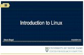 Introduction to Linux - Center for Research Computingrich/CRC_Summer_Scholars_2019/SS2019... · 2019-06-27 · What is Linux? A free operating system created by Linus Torvalds in