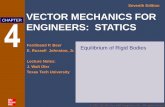 Seventh Edition VECTOR MECHANICS FOR ENGINEERS: STATICS · 2020-03-12 · VECTOR MECHANICS FOR ENGINEERS: STATICS Seventh Edition Ferdinand P. Beer E. Russell Johnston, Jr. Lecture