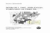 MARCH 1, 1997, ARKANSAS TORNADO OUTBREAK · 2016-11-08 · March 1, 1997, Arkansas Tornado Outbreak OVERVIEW The devastating severe weather that occurred on March 1, 1997, in Arkansas