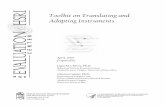 Toolkit on Translating and Adapting Instruments · 2015-05-22 · Toolkit on Translating and Adapting Instruments ~ 8 ~ CHAPTER 1. Introduction Disparities exist in the use of inpatient