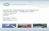VOC & Aldehyde Emissions Monitoring: Talinga GPF · VOC & Aldehyde Emissions Monitoring: Talinga GPF Origin Energy 144 Montague Road West End QLD, 4101 ... Origin Energy- VOC & Aldehyde