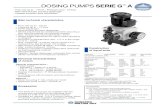 DOSING PUMPS SERIE G A · Accessories • The Série GTM A pumps are supplied with the accessories described in the following chart (except for 316L S.S. and slurries models) •