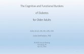 The Cognitive and Functional Burdens of Diabetes for Older ...Cognitive and Functional Burdens of Diabetes for Older Adults I. Trends and prevalence of diabetes, by age II. Age-related