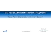 CEM Pension Administration Benchmarking Analysis Investment ... CEM Pension... · NYC TRS Pensioenfonds van de Metalektro ATP NYSLRS PFZW Ohio PERS Rabobank Pensioenfonds Middle East*