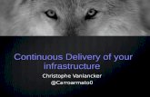 Continuous Delivery of your infrastructure · Why ops like to package Packages give you features • Consistency, security, dependencies Uniquely identify where files come from •Package