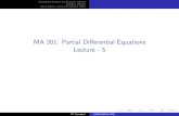 MA 201: Partial Differential Equations Lecture - 5 · Charpit’s method It is a general method for ﬁnding the general solution of a nonlinear PDE of ﬁrst-order of the form f