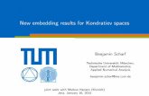 New embedding results for Kondratiev spaces...joint work with Markus Hansen (Munich) Jena, January 16, 2015 Overview Benjamin Scharf New embedding results for Kondratiev spaces 2 of