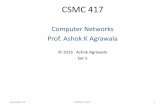 Computer Networks Prof. Ashok K Agrawala · 2016-11-07 · Limitations on Ethernet Length •A needs to wait for time 2d to detect collision –So, A should keep transmitting during