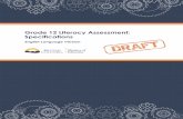 Grade 12 Literacy Assessment: Specifications · situations. The curricular competencies from areas of learning have informed the definition of literacy and shaped the structure and