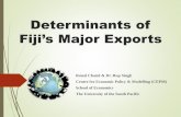 Fiji’s Major Exportsdevpolicy.org/2018-Pacific-Update/Presentations and... · • This research explores key determinants of selected exports of Fiji (tourism, sugar and gold).