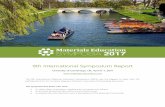 9th International Symposium Report - Materials Education · 2017-06-09 · 9th International Symposium Report University of Cambridge, UK, April 6-7, 2017 The 9th International Materials