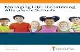 Managing Life-Threatening Allergies in Schools...prohibited from discriminating based on race, color, national origin, sex, religious creed, disability, age, political beliefs, or