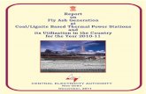 Report Fly Ash Generation at Coal/Lignite Based Thermal Power … · 2012-04-03 · from fly ash, viz., bricks, blocks, pavers, kerbstones, tiles, etc. Development and application