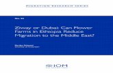 Ziway or Dubai: Can Flower Farms in Ethiopia Reduce Migration to … · In one study, Kushchminder and Siegel (2014) found that half of all emigrants from Ethiopia were in the Middle