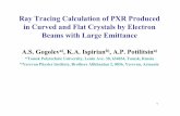 Ray Tracing Calculation of PXR Produced in Curved …...1 Ray Tracing Calculation of PXR Produced in Curved and Flat Crystals by Electron Beams with Large Emittance A.S. Gogoleva),