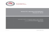 WASTE MANAGEMENT · 2020-03-12 · WASTE MANAGEMENT . Research Brief . SASB’s Industry Brief provides evidence for the disclosure topics in the Waste Management industry. The brief