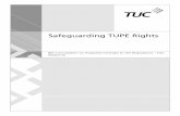 Safeguarding TUPE Rights · 2019-08-07 · Safeguarding TUPE Rights Equality and Employment Rights Department April 2013 5 65 per cent of all service provision changes would still