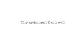 The argument from evil - University of Notre Damejspeaks/courses/2009-10/10100/LECTURES/9-evil.pdf · Our topic today is the argument from evil. This is by far the most important