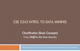 CSE 5243 INTRO. TO DATA MINING - GitHub Pages · 2020-03-05 · CSE 5243 INTRO. TO DATA MINING Classification (Basic Concepts) Yu Su, CSE@TheOhio State University Slides adapted from