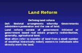 Land Reform - Namibia University of Science and Technology 10 Land... · Land reform consist of government initiated or government based real estate property redistribution, generally,