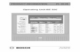 Operating Unit BE 500 - resource.boschsecurity.comresource.boschsecurity.com/documents/Product_Information_(PEG)_enUS... · The operating unit BE 500 is a supplementary equipment